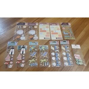 Jolee's Boutique Vacation Travel Beach Theme Scrapbooking Stickers Lot Of 12